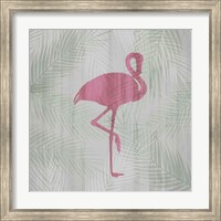 Framed Pink Flamingo I