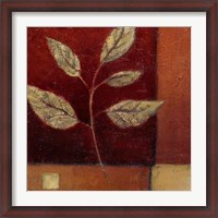 Framed Crimson Leaf Study I