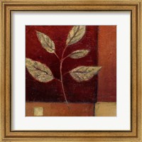 Framed 'Crimson Leaf Study I' border=
