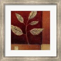 Framed 'Crimson Leaf Study I' border=