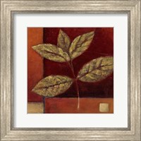 Framed Crimson Leaf Study II