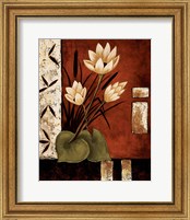 Framed 'Lotus Silhouette II' border=