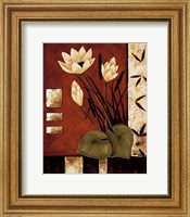 Framed Lotus Silhouette I