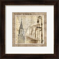 Framed 'New York Serenade' border=