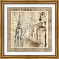 Framed 'New York Serenade' border=