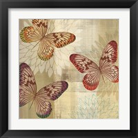 Framed 'Tropical Butterflies I' border=