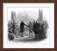 Framed 1789 Inauguration Of George Washington As First President Of The USA