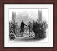 Framed 1789 Inauguration Of George Washington As First President Of The USA