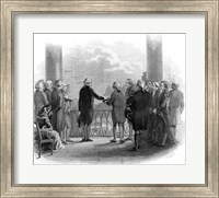 Framed 1789 Inauguration Of George Washington As First President Of The USA