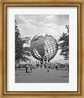 Framed 1964 New York World's Fair Unisphere Flushing Meadows NY