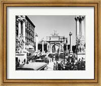 Framed Triumphal Plaster Arch Columns Celebrate Commodore Dewey Manila Victory Spanish American War Madison Square Park NY