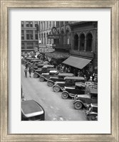 Framed 1936 Line Of Angle Parked Cars Downtown Main Street Knoxville Tennessee