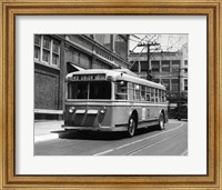 Framed Vehicle Operates As Trackless Trolley Electric Bus Or Gasoline Bus Public Transportation Elizabeth NJ