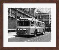 Framed Vehicle Operates As Trackless Trolley Electric Bus Or Gasoline Bus Public Transportation Elizabeth NJ