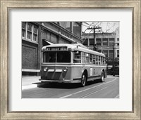 Framed Vehicle Operates As Trackless Trolley Electric Bus Or Gasoline Bus Public Transportation Elizabeth NJ