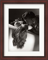 Framed Romantic Couple Embracing