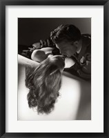 Framed Romantic Couple Embracing