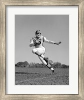 Framed Football Player Running With Ball