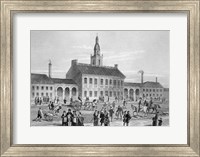 Framed Engraving Of Independence Hall In Philadelphia 1776