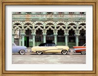 Framed Cars parked in Havana, Cuba