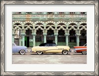 Framed Cars parked in Havana, Cuba