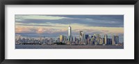 Framed Manhattan with Statue of Liberty and One WTC