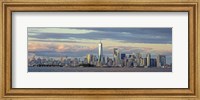 Framed Manhattan with Statue of Liberty and One WTC