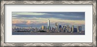Framed Manhattan with Statue of Liberty and One WTC