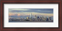 Framed Manhattan with Statue of Liberty and One WTC