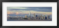 Framed Manhattan with Statue of Liberty and One WTC