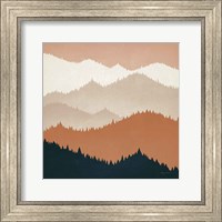 Framed Mountain View Terra Cotta