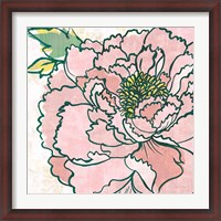 Framed Camilles Peony Pink