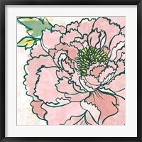 Framed Camilles Peony Pink