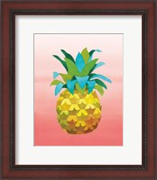 Framed Island Time Pineapples VI Coral