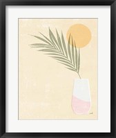Framed Sun Palm II Blush
