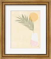 Framed Sun Palm II Blush