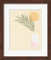 Framed Sun Palm II Blush