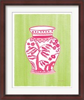Framed Chinoiserie IV Pink Watercolor