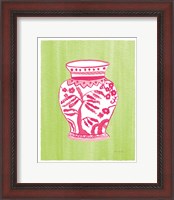 Framed 'Chinoiserie IV Pink Watercolor' border=