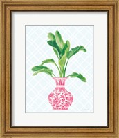 Framed Palm Chinoiserie I Pink