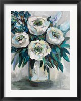 Framed White Roses Bouquet