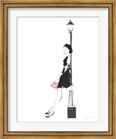 Framed French Chic III Pink on White No Words