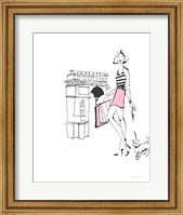 Framed French Chic II Pink on White No Words