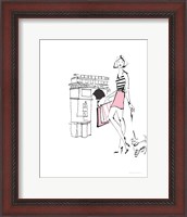 Framed French Chic II Pink on White No Words
