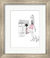 Framed French Chic II Pink on White No Words