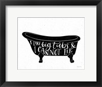 Framed Bathroom Puns I Black