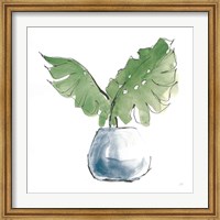 Framed Plant Big Leaf II Dark Green