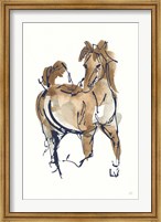 Framed Sketchy Horse V Navy