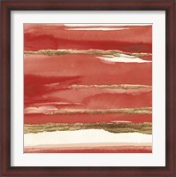 Framed Gilded Red II