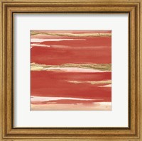 Framed Gilded Red I